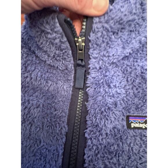 Patagonia Girls Los Gatos Sherpa Vest Jacket L (12) Smolder Blue - Picture 8 of 13